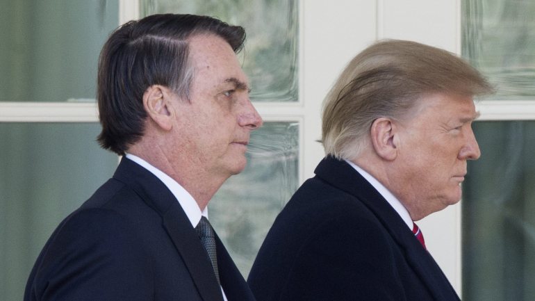No evento dos EUA, Bolsonaro voltou a traçar um paralelo entre o seu percurso eleitoral e o de Donald Trump