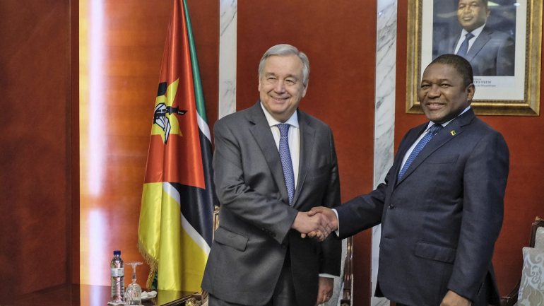 O secretário-geral da ONU falava momentos após ter sido recebido pelo Presidente moçambicano, Filipe Nyusi, em Moçambique