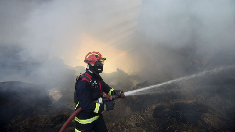 As causas do incêndio, que foi combatido por 30 homens e 10 viaturas, ainda estão a ser apuradas