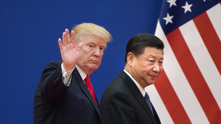 Os líderes dos EUA e China, Donald Trump e Xi Jinping