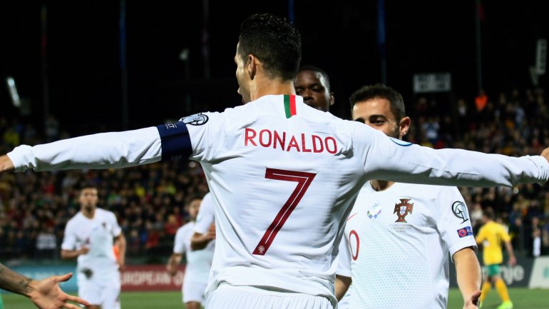 Ronaldo marcou o segundo póquer pela Seleção Nacional depois dos quatro golos apontados frente a Andorra, em 2016