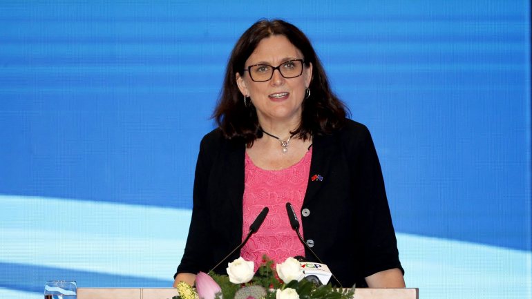 A comissária europeia do Comércio Cecilia Malmström