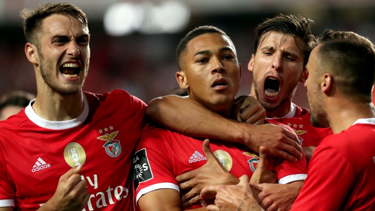 O avançado brasileiro marcou o segundo golo com a camisola do Benfica na Primeira Liga