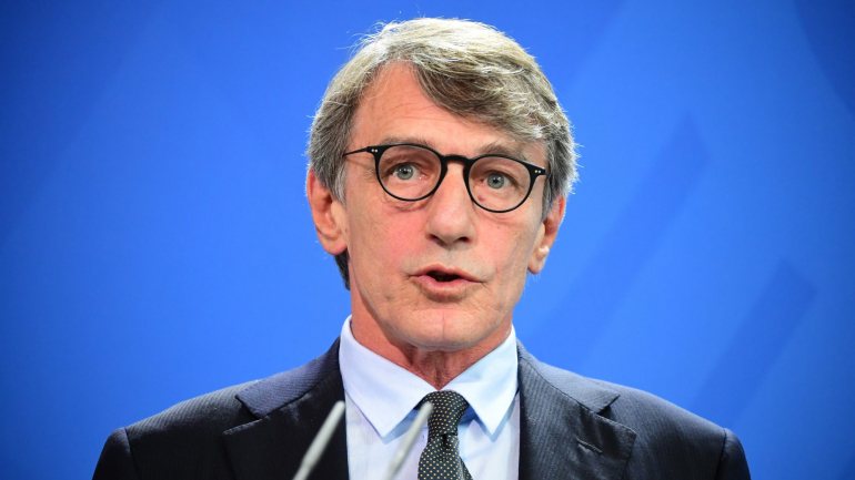 O presidente do Parlamento Europeu, David Sassoli