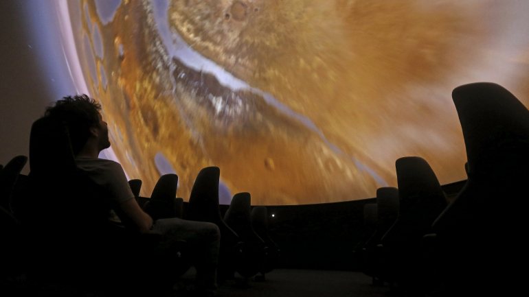 os espaços mais adequados para cinema em telas a 360 graus são planetários