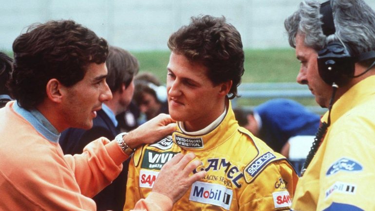 Michael Schumacher estava na Benetton quando Ayrton Senna teve o fatídico acidente no Grande Prémio de São Marino, a 1 de maio de 1994