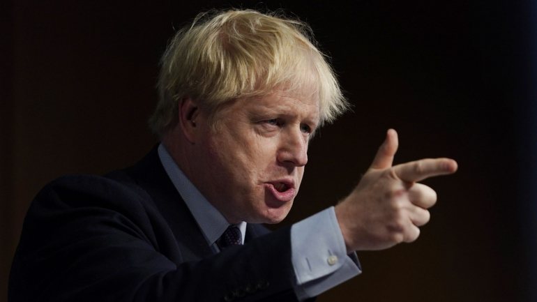 Boris Johnson na apresentação do programa eleitoral do partido