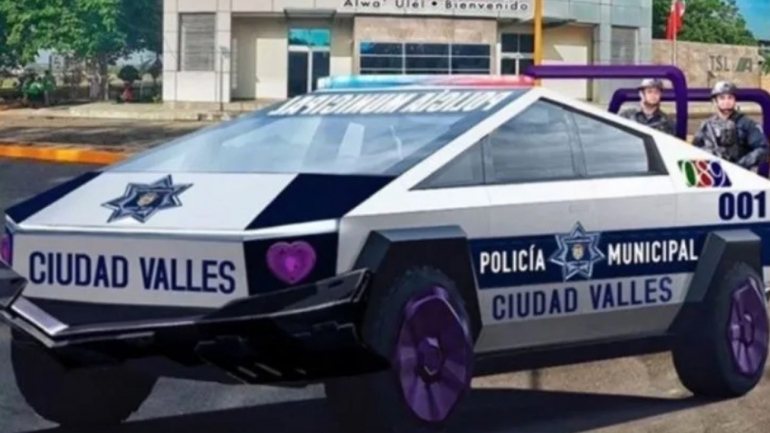 O presidente da câmara de Ciudad Valles encomendou 15 Cybertruck e já as decorou com as cores da polícia local