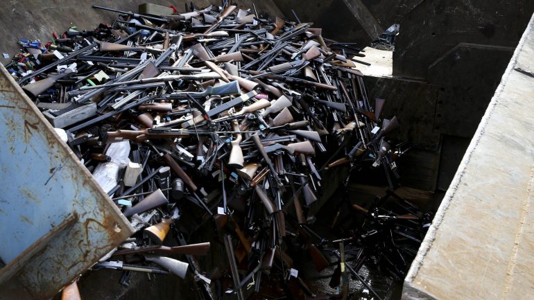 A PSP destruiu 174.374 armas de fogo nos últimos seis anos