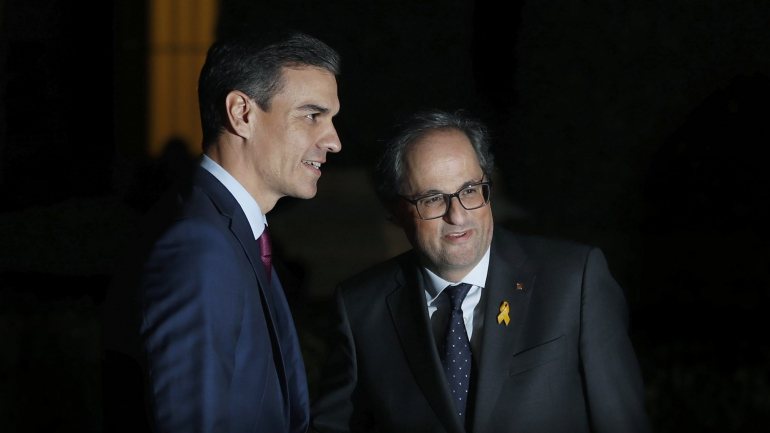 Pedro Sánchez falou em seguida com Quim Torra e os dois concordaram em organizar uma reunião, que o socialista fez depender da existência de um novo executivo