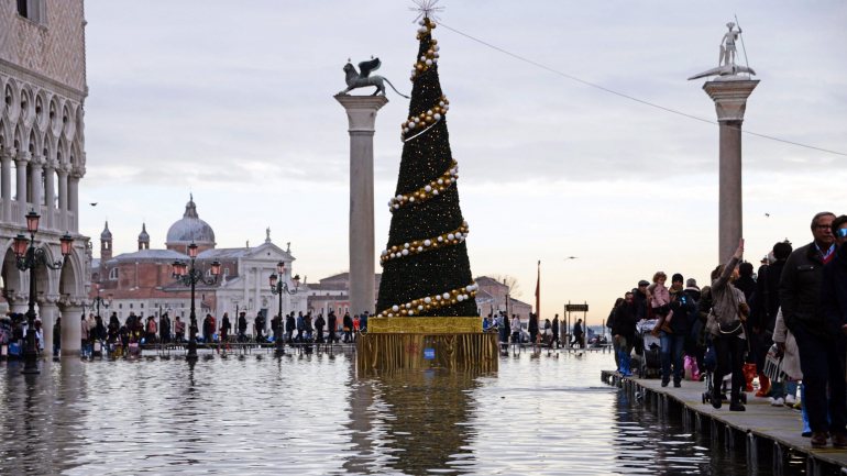 As inundações em Veneza não eram tão graves desde 1966
