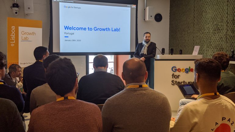 Bernardo Correia, responsável da Google para Portugal, foi o primeiro orador no evento de apresentação do StartUps Growth Lab