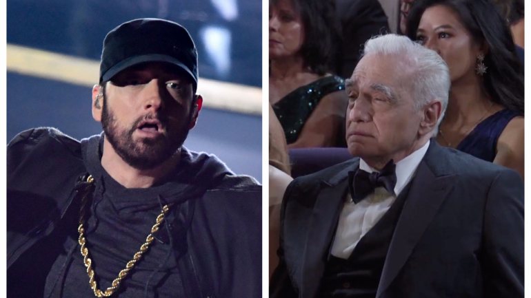 Eminem atuou de surpresa, mas não conseguiu manter Scorsese acordado
