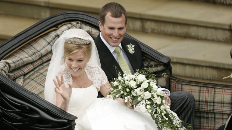 Peter Phillips e Autumn Kelly casaram em 2008, em Windsor