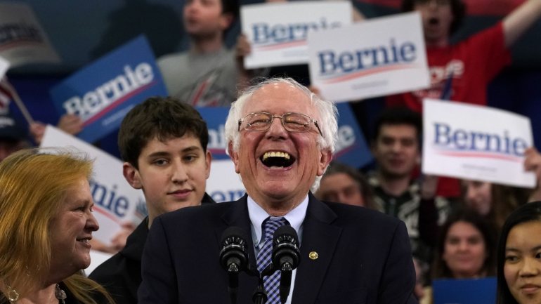 Bernie Sanders, 78 anos, ganhou as primárias desta terça-feira, no New Hampshire
