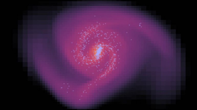 Os investigadores simularam o nascimento de uma galáxia como a Via Láctea