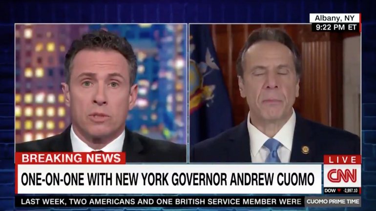 Chris Cuomo, um dos rostos da CNN, é irmão do governador de Nova Iorque. Ambos acabaram uma entrevista a discutir assuntos familiares