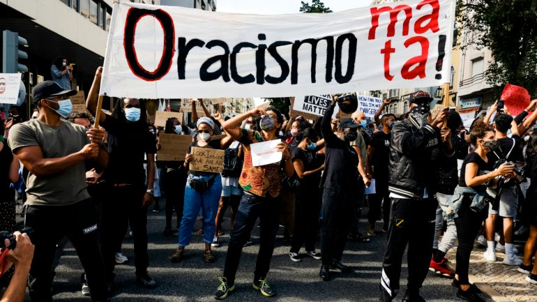 Manifestação anti-racismo em Lisboa motivada pela morte de George Floyd nos EUA