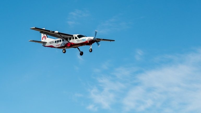 O primeiro voo do eCaravan aconteceu no final de maio nos Estados Unidos