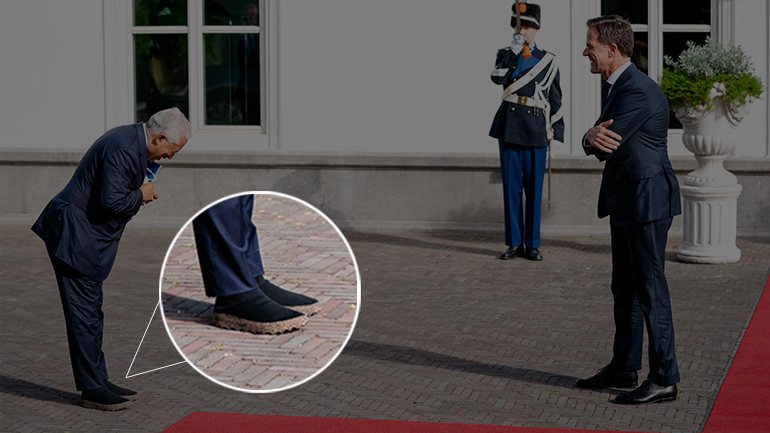 António Costa foi recebido pelo primeiro-ministro holandês e surpreendeu pela escolha dos sapatos