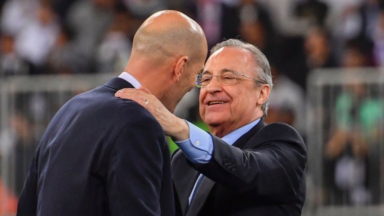 Florentino Pérez teve uma fase complicada na época de 2018/19, no pós-Ronaldo. Solução? Convencer Zidane a regressar ao clube