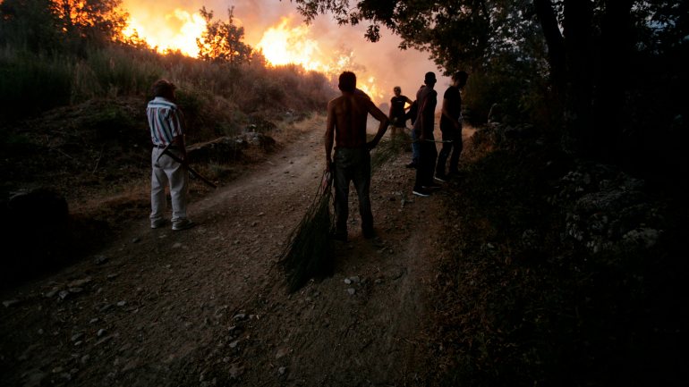 Segundo o CDOS da Guarda, as chamas consomem uma zona de mato, na área da Freguesia de Ribamondego, no concelho de Gouveia, distrito da Guarda