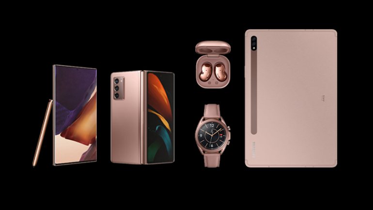 Os 5 novos produtos que a Samsung apresentou hoje na nova cor, a Mystic Bronze