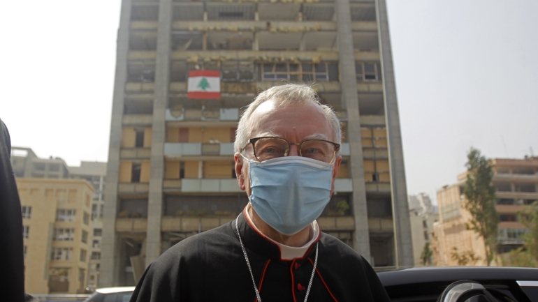 O secretário de Estado do Vaticano, cardeal Pietro Parolin, chegou na quinta-feira a Beirute, onde se encontrou com diversos chefes religiosos cristãos e muçulmanos
