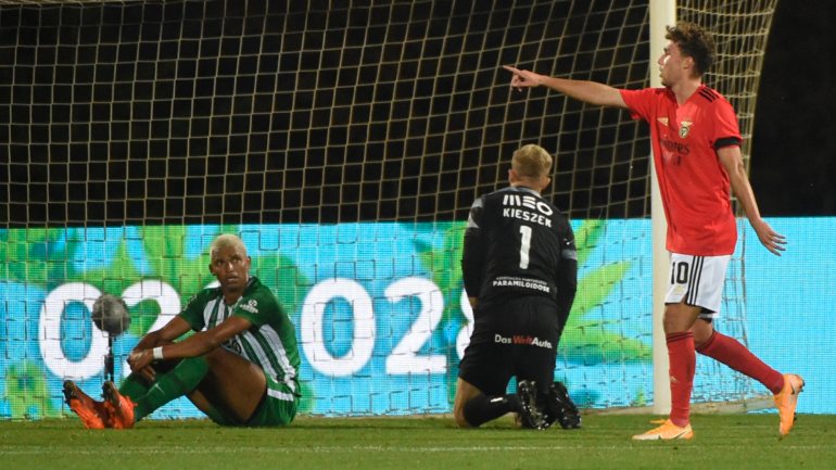 Luka Waldschmidt leva quatro golos nos dois jogos fora do Benfica para o Campeonato e pela primeira vez fez dois bis numa só temporada