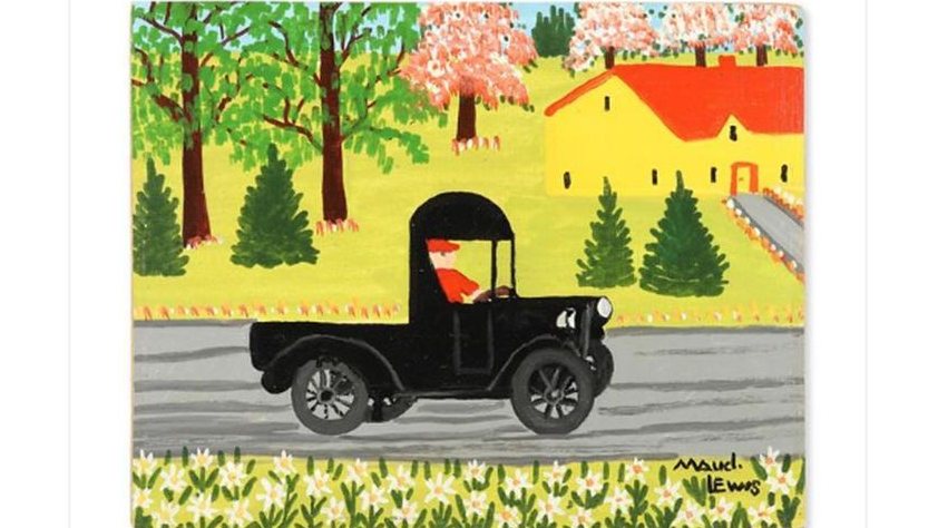 As pinturas de Maud Lewis deixaram Irene espantada pelos traços serem &quot;primitivos&quot;. Quase 50 anos depois, o camião preto atingiu um valor recorde em leilão