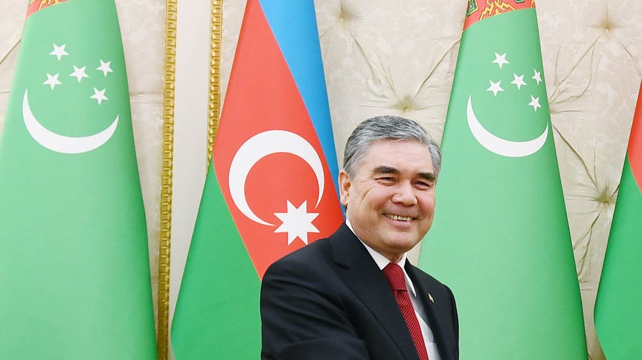 President of Turkmenistan Berdimuhamedow in Azerbaijan