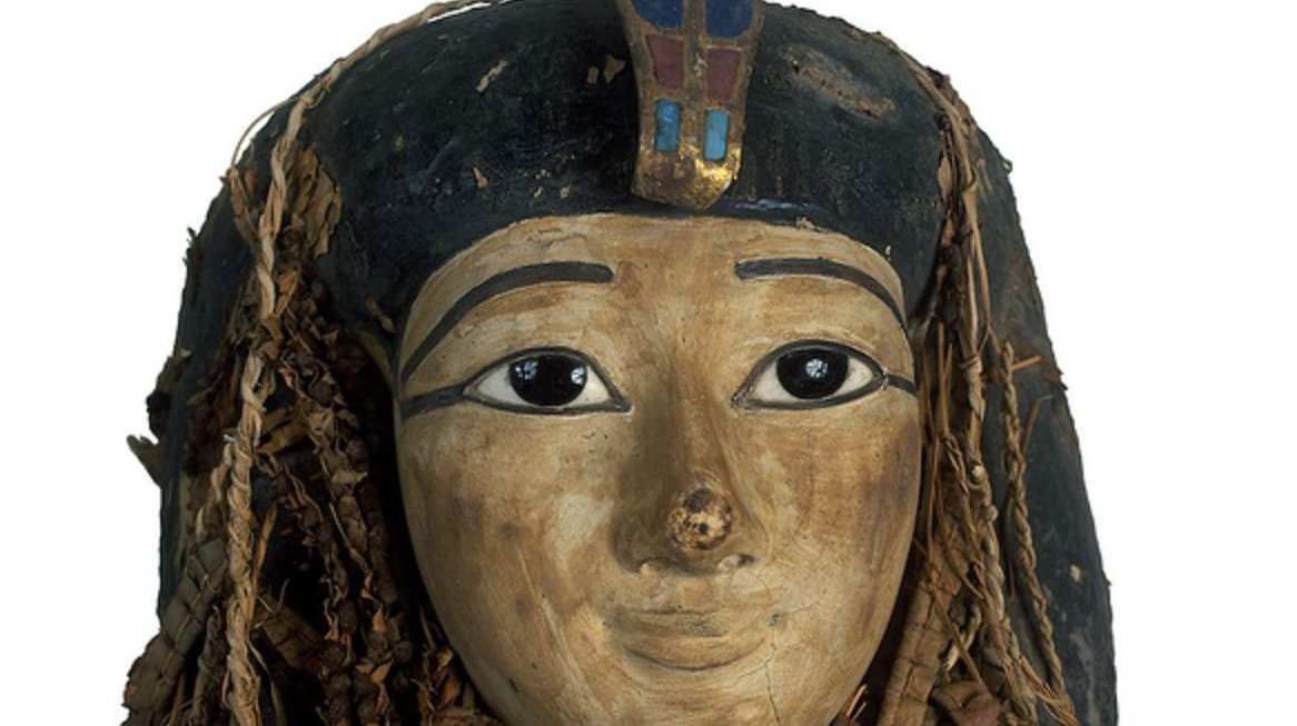 Máscara da múmia do faraó egípcio Amenhotep I