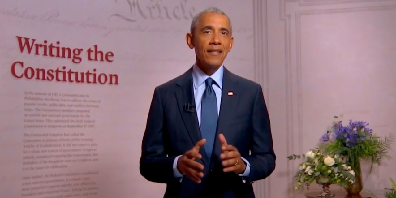 Barack Obama discursou a partir do National Constitution Center, na cidade de Filadélfia