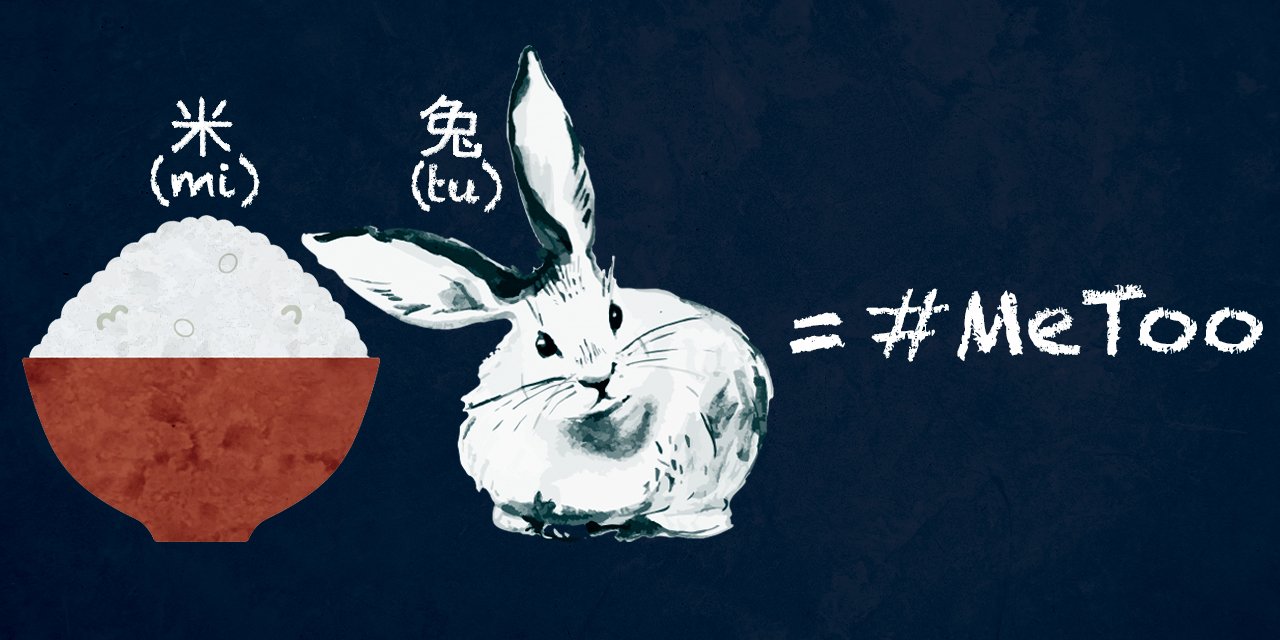 Para enganar as autoridades, e a censura, os chineses usam um trocadilho é fonético: “Arroz coelho” que em chinês, 米兔, pronuncia-se “mi tu”