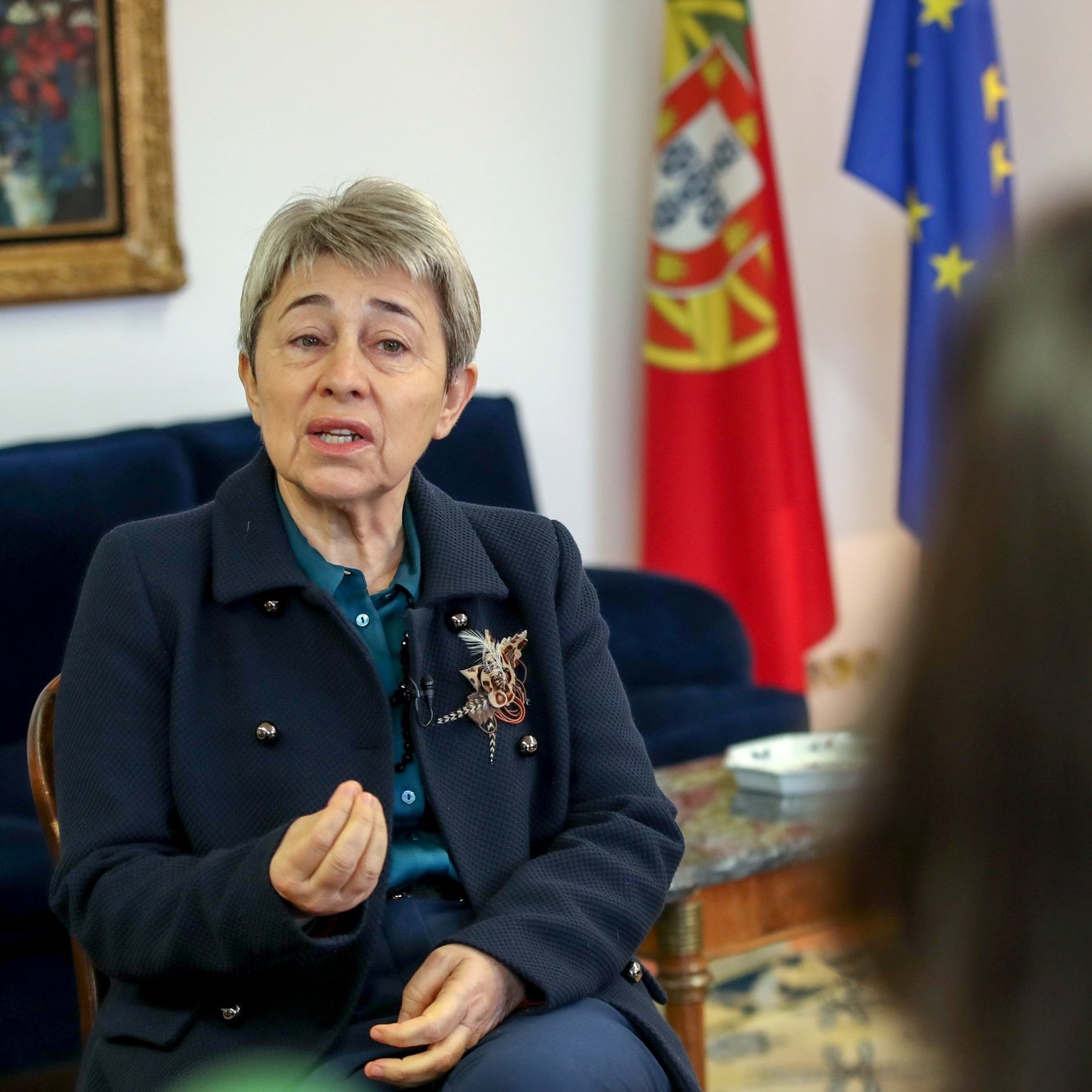 A secretária de Estado das Comunidades Portuguesas, Berta Nunes, durante a entrevista à Agência Lusa realizada no Ministério dos Negócios Estrangeiros, em Lisboa, 14 de dezembro de 2020. (ACOMPANHA TEXTO DE 16/12/2020)  MANUEL DE ALMEIDA/LUSA