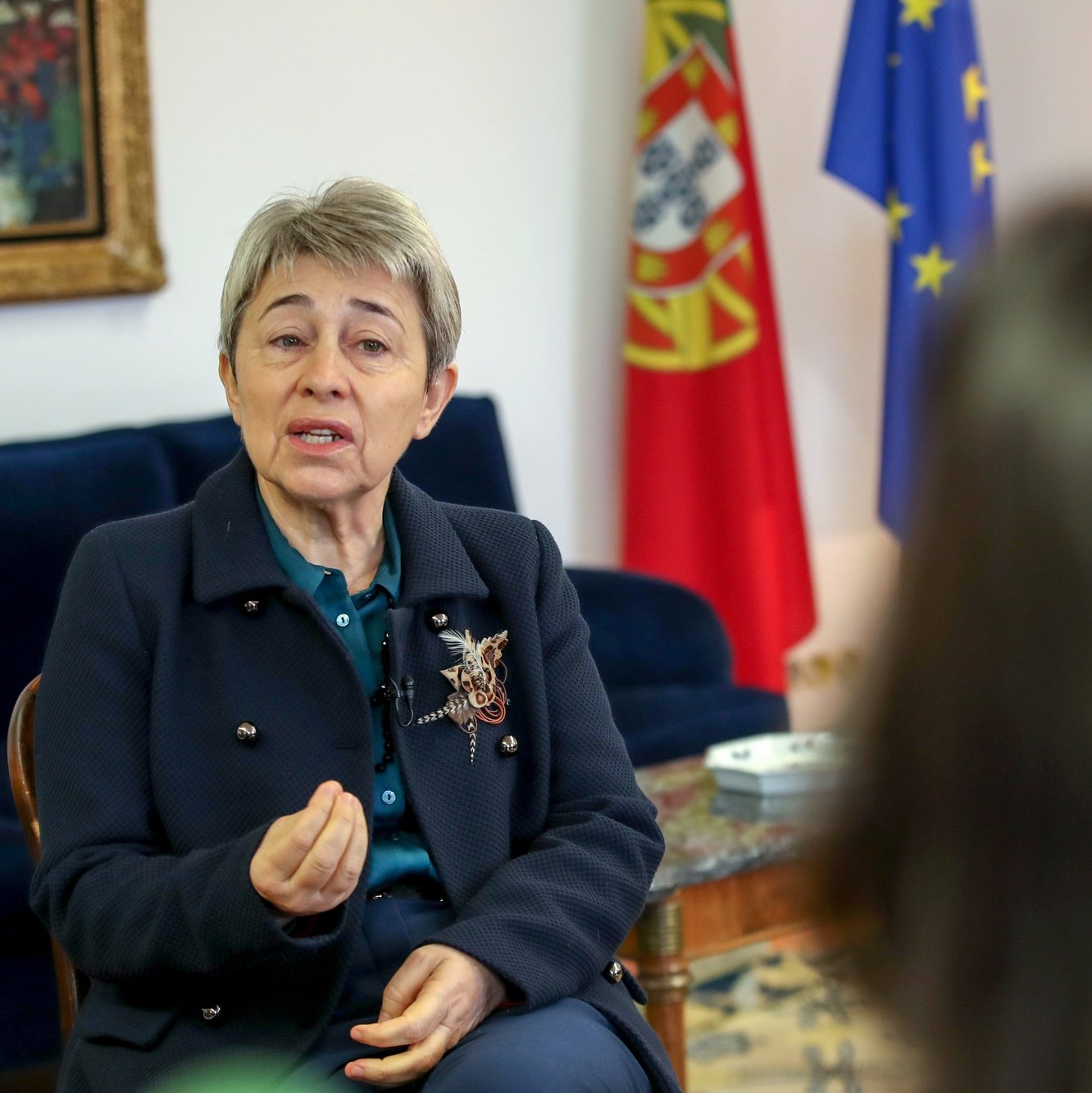 A secretária de Estado das Comunidades Portuguesas, Berta Nunes, durante a entrevista à Agência Lusa realizada no Ministério dos Negócios Estrangeiros, em Lisboa, 14 de dezembro de 2020. (ACOMPANHA TEXTO DE 16/12/2020)  MANUEL DE ALMEIDA/LUSA