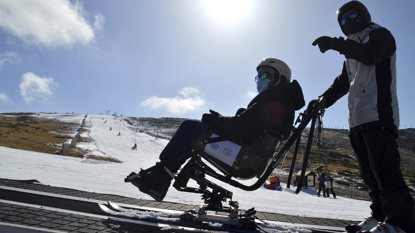 Cadeira de esqui adaptado