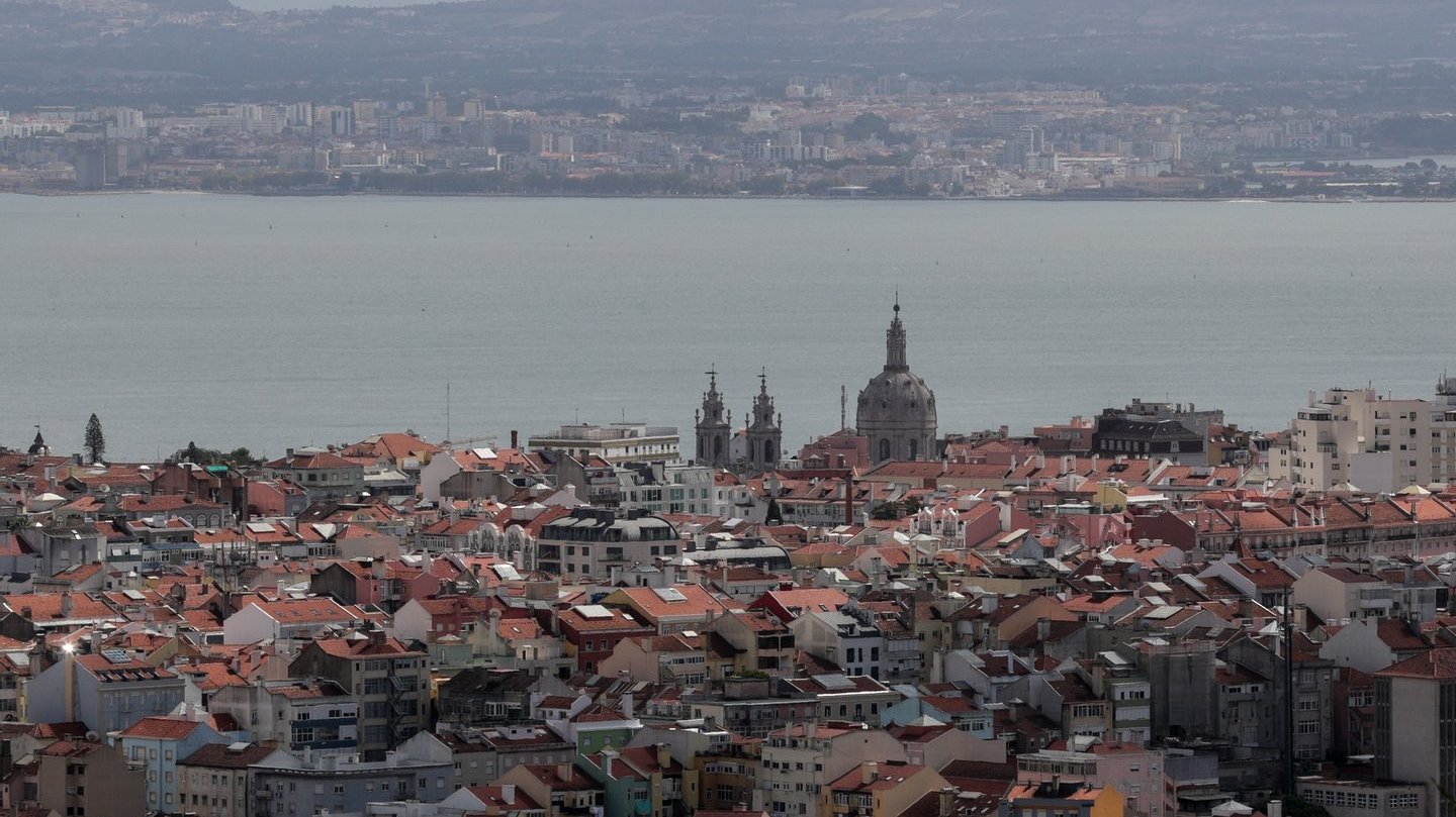 Vista áerea para a cidade de Lisboa