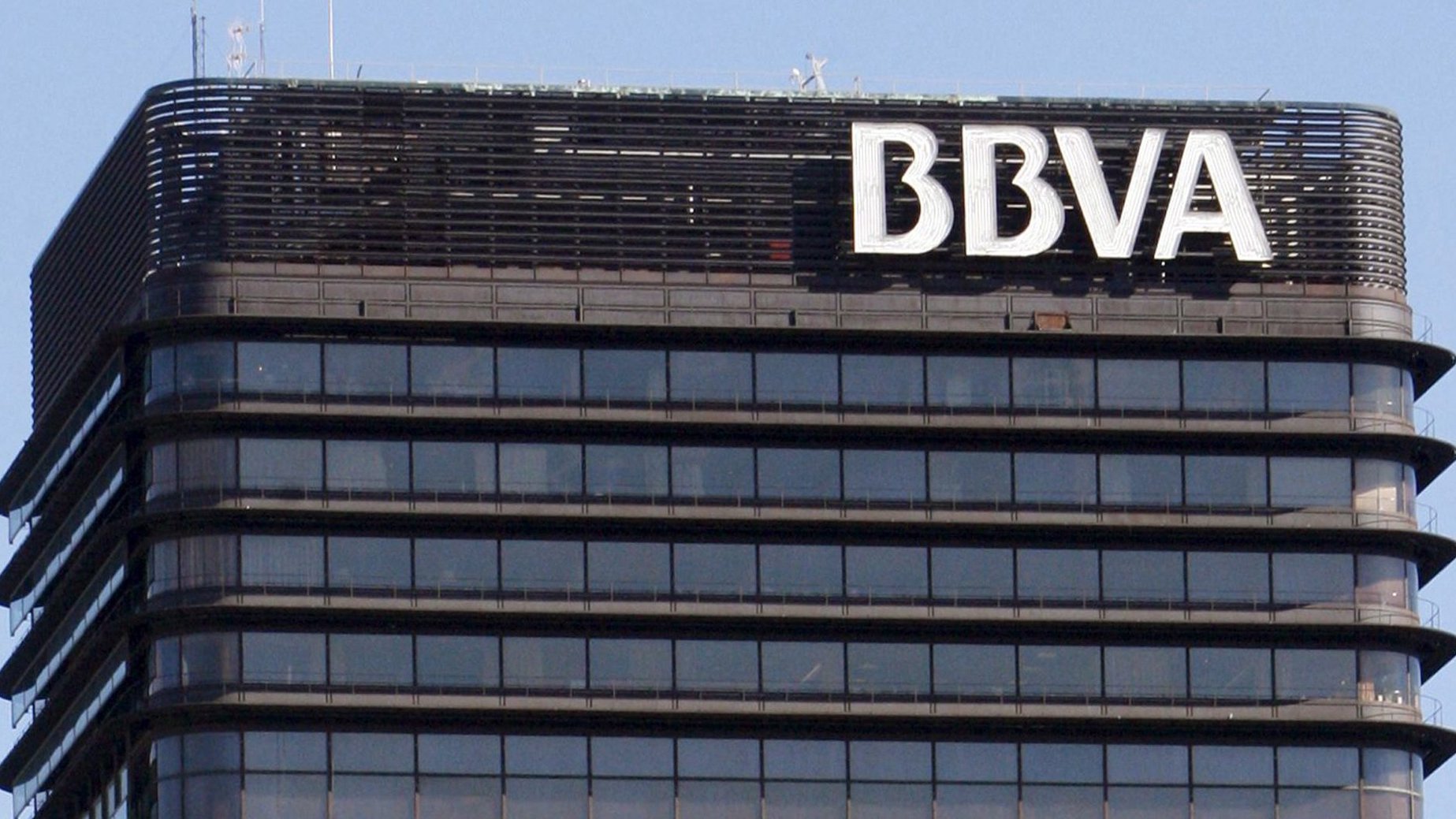 epa02259045 (FILE) A file photograph showing the logo on the headquarters of the Spanish bank BBVA in Madrid, Spain on 02 April 2008. The BBVA, as well as all other Spanish banks, passed a EU-wide stress-testing exercise conducted by the Committee of European Banking Supervisors (CEBS) and published on 23 July 2010. Four Spanish savings-and-loan banks, however, failed the stress test.  EPA/MANUEL H DE LEON