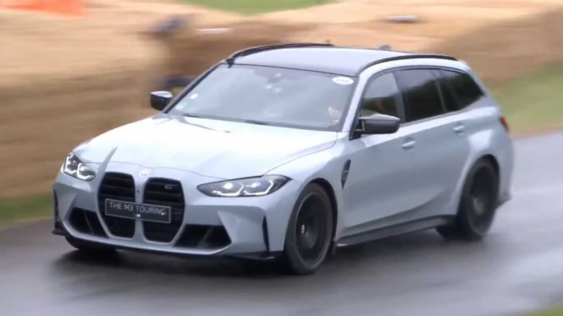 BMW M3 Touring debuts at Goodwood in the rain