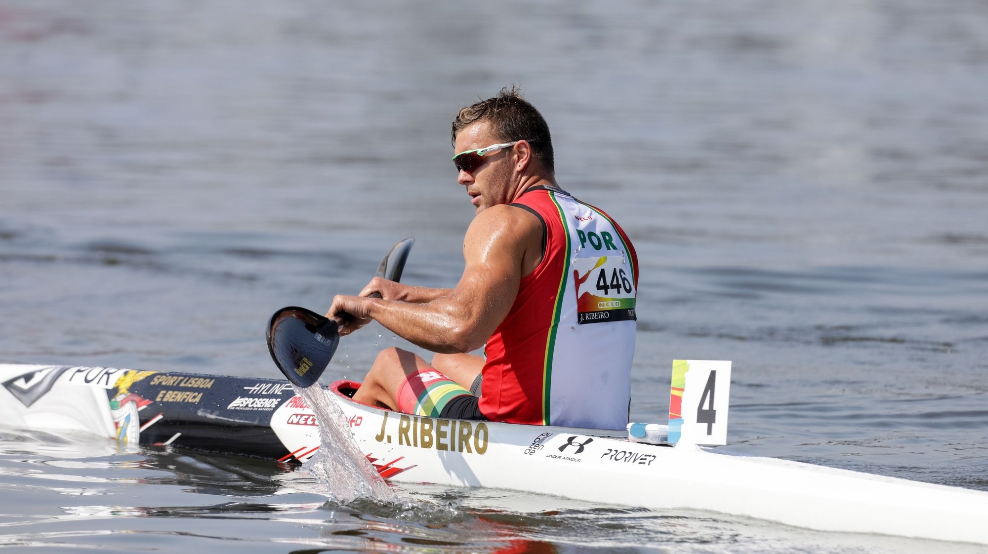 Portugal´s Joao Ribeiro during the K1 men 500m semifinal 3 at 2018 ICF Canoe Sprint World Championships in Montemor-o-Velho, center of Portugal, 24 August 2018. The event runs from 23 until 26 August. PAULO NOVAIS/LUSA