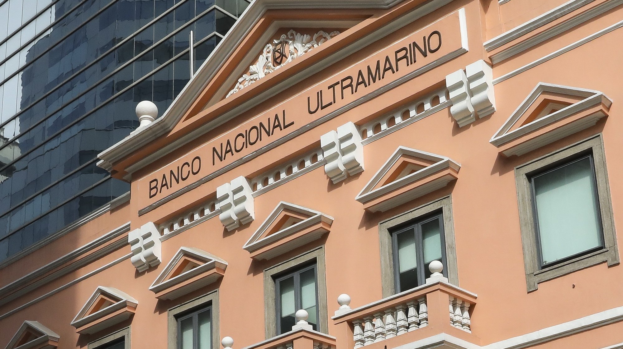 Fachada do edifício do Banco Nacional Ultramarino em Macau, China.17 de dezembro de 2019. JOÃO RELVAS/LUSA