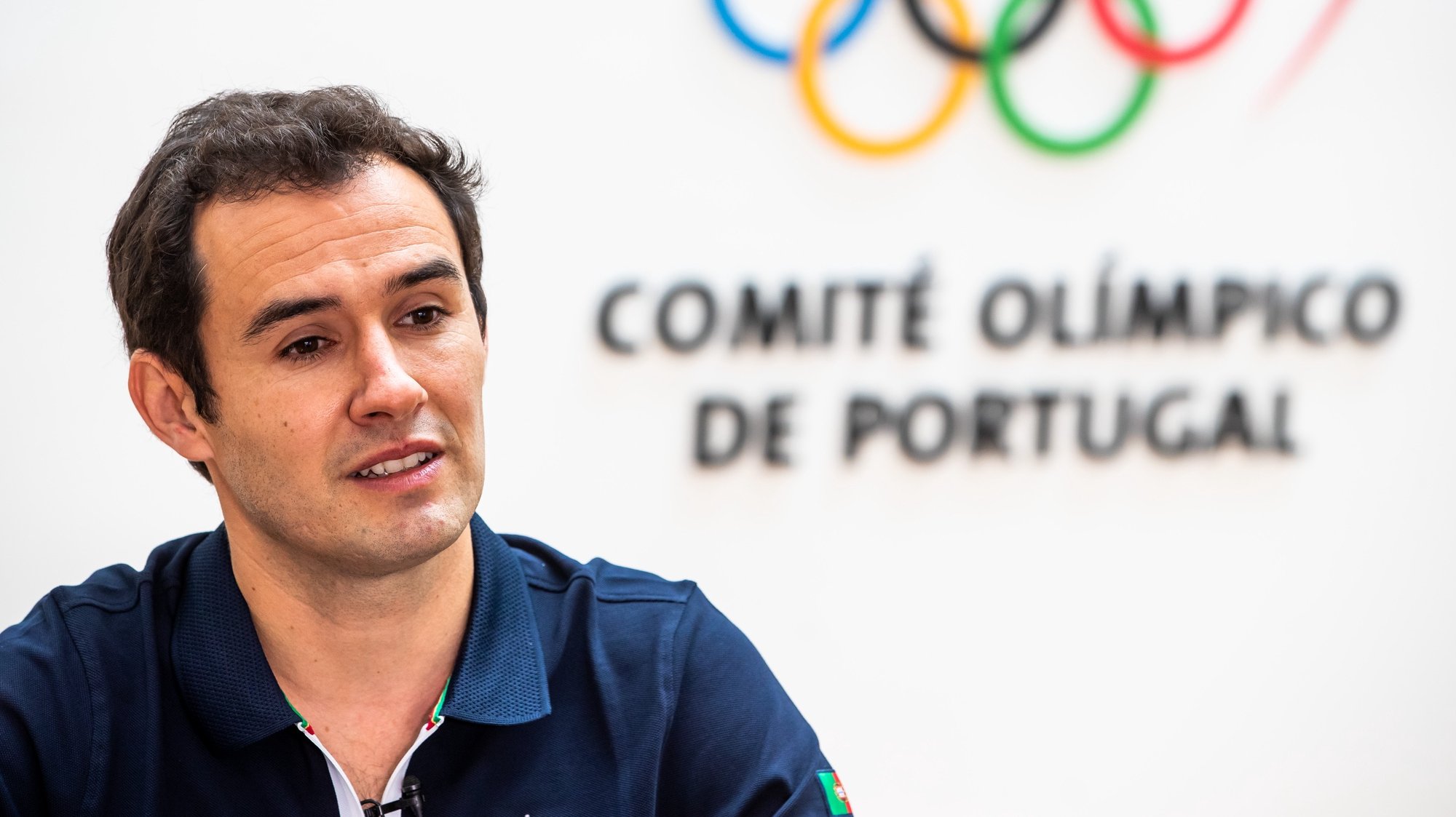 O chefe de missão de Portugal aos Jogos Olímpicos Tóquio2020, Marco Alves, em entrevista à Lusa, na sede do Comité Olímpico de Portugal, em Lisboa, 23  de junho de 2021. (ACOMPANHA TEXTO DO DIA 19 DE JULHO DE 2021). JOSE SENA GOULAO/LUSA