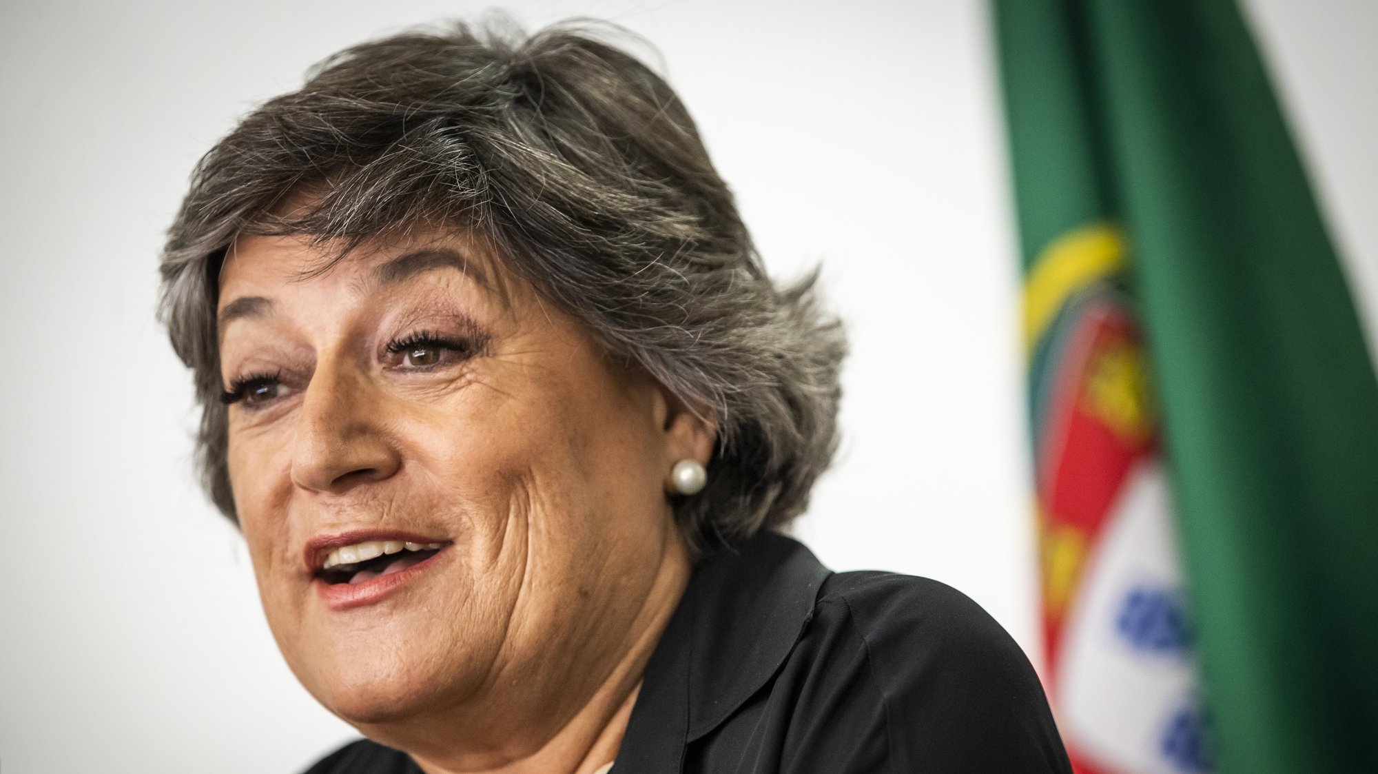 A ex-eurodeputada socialista, Ana Gomes, durante o anúncio da sua candidatura à Presidência da República, na Casa da Imprensa, em Lisboa,10 de setembro de 2020. JOSÉ SENA GOULÃO/LUSA