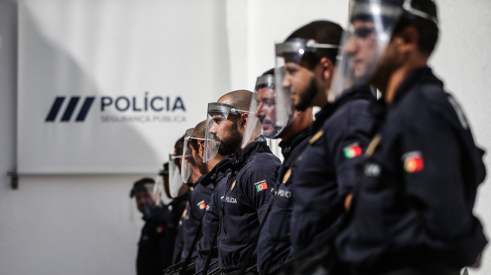 Cerimónia comemorativa do 153.º Aniversário da Polícia de Segurança Pública (PSP), Direção Nacional da PSP, em Lisboa, 2 de julho de 2020. MÁRIO CRUZ/LUSA