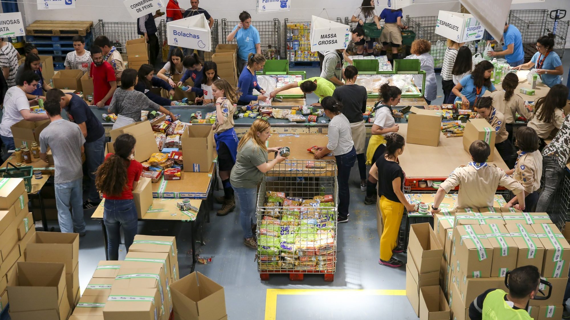 Também a Refood em Faro viu aumentar nas últimas semanas os pedidos de ajuda alimentar às famílias, a quem já teve de começar a recusar apoio por falta de capacidade de armazenamento
