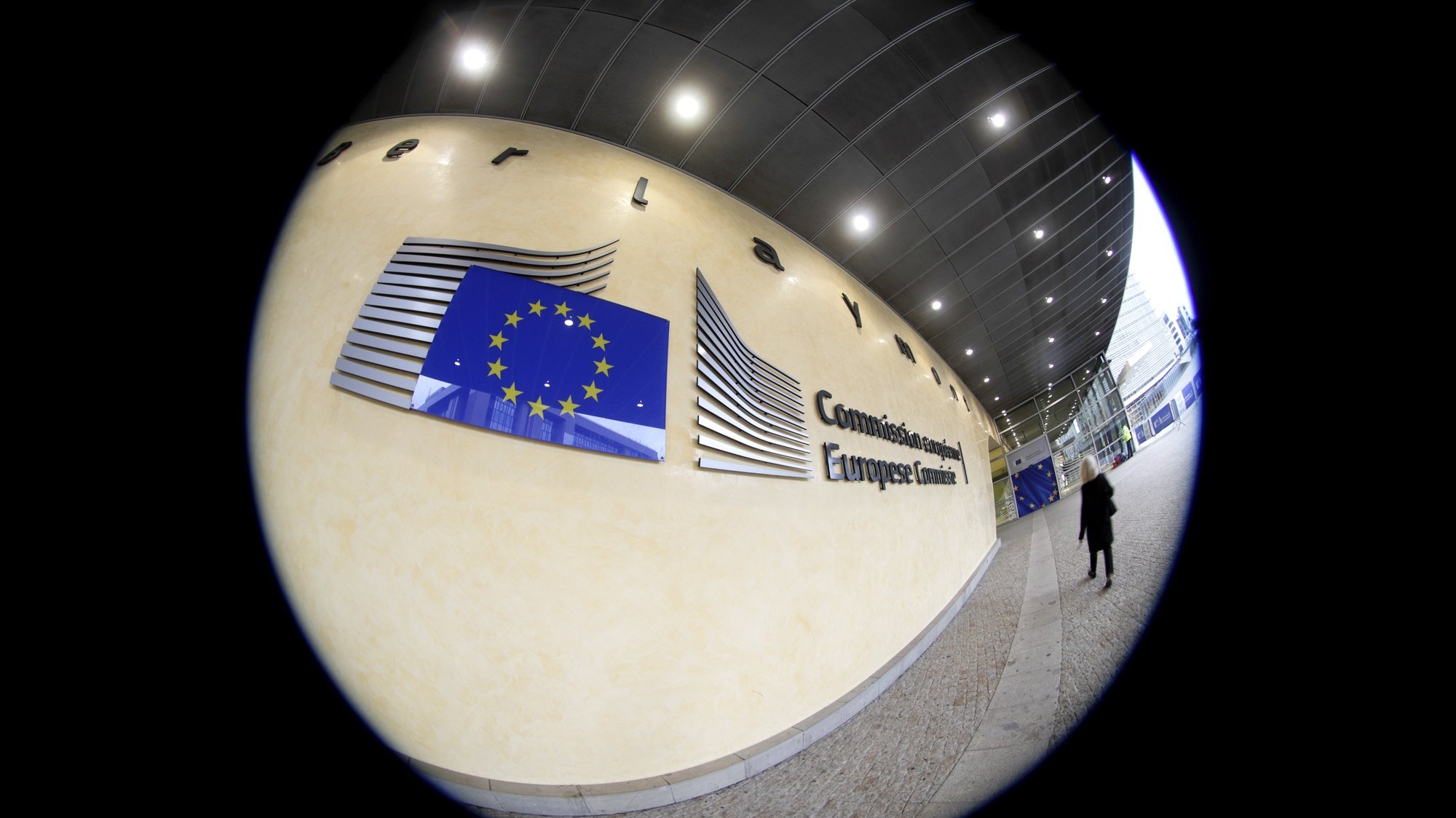 epa08026175 A photo taken with a fisheye lens shows the European Commission headquarters in Brussels, Belgium, 26 November 2019. President-Elect of the European Commission Ursula von der Leyen on 27 November 2019 will present her team of Commissioners-designate and the new Commission&#039;s programme to the European Parliament in Strasbourg, France. Members of the European Parliament (MEPs) will then discuss and decide (by simple majority) whether to elect the College of Commissioners or not.  EPA/OLIVIER HOSLET