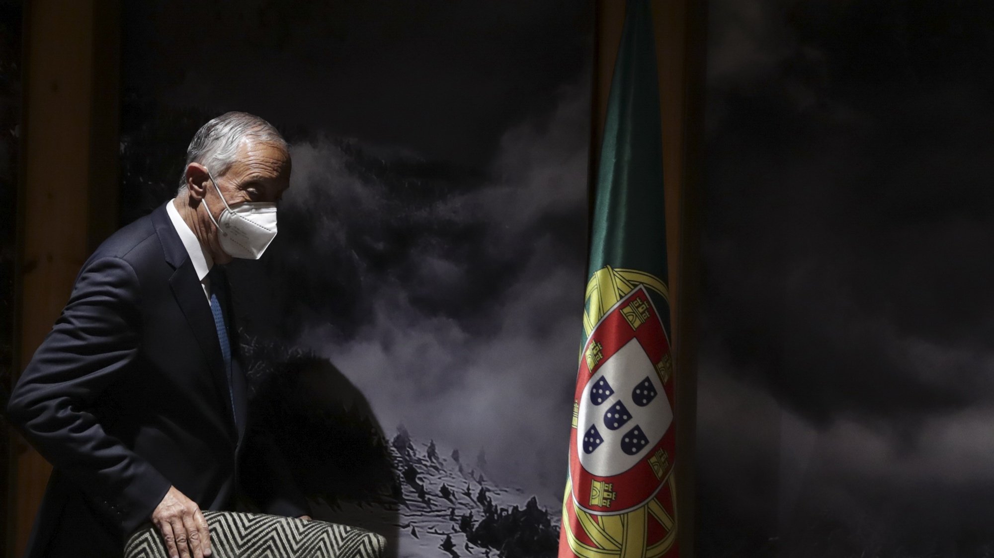 O Presidente da República, Marcelo Rebelo de Sousa, pouco antes de prestar declarações durante a XXVII Cimeira Ibero-Americana, em Andorra, 21 de abril de 2021. TIAGO PETINGA/LUSA