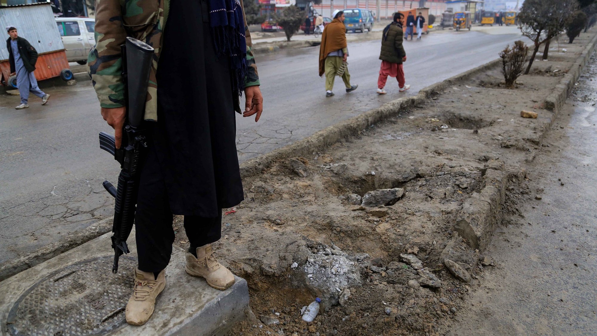 Membros talibãs em Cabul, no Afeganistão