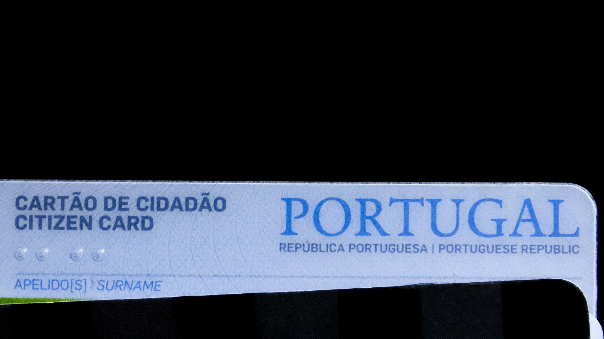 Cartão de cidadão, emitido pelo governo português, Lisboa, 20 de outubro de 2021. ANTÓNIO COTRIM/LUSA